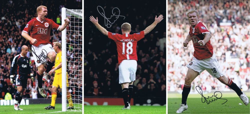 Lot 313: Autographed Lot Of Paul Scholes 16 X 12...