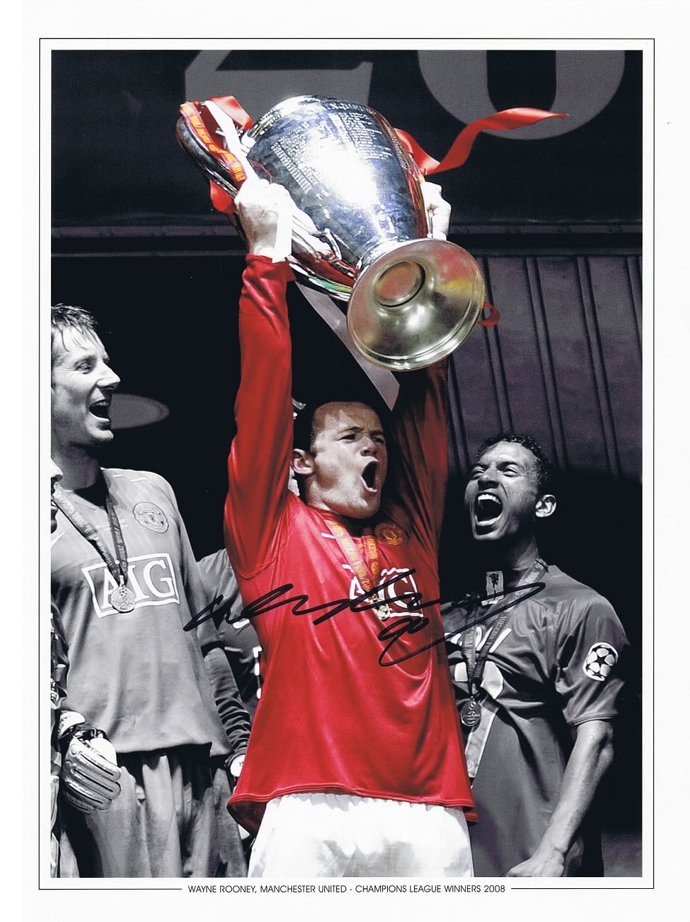 Lot 317: Autographed Wayne Rooney 16 X 12 Photo-Edition Colourized,...