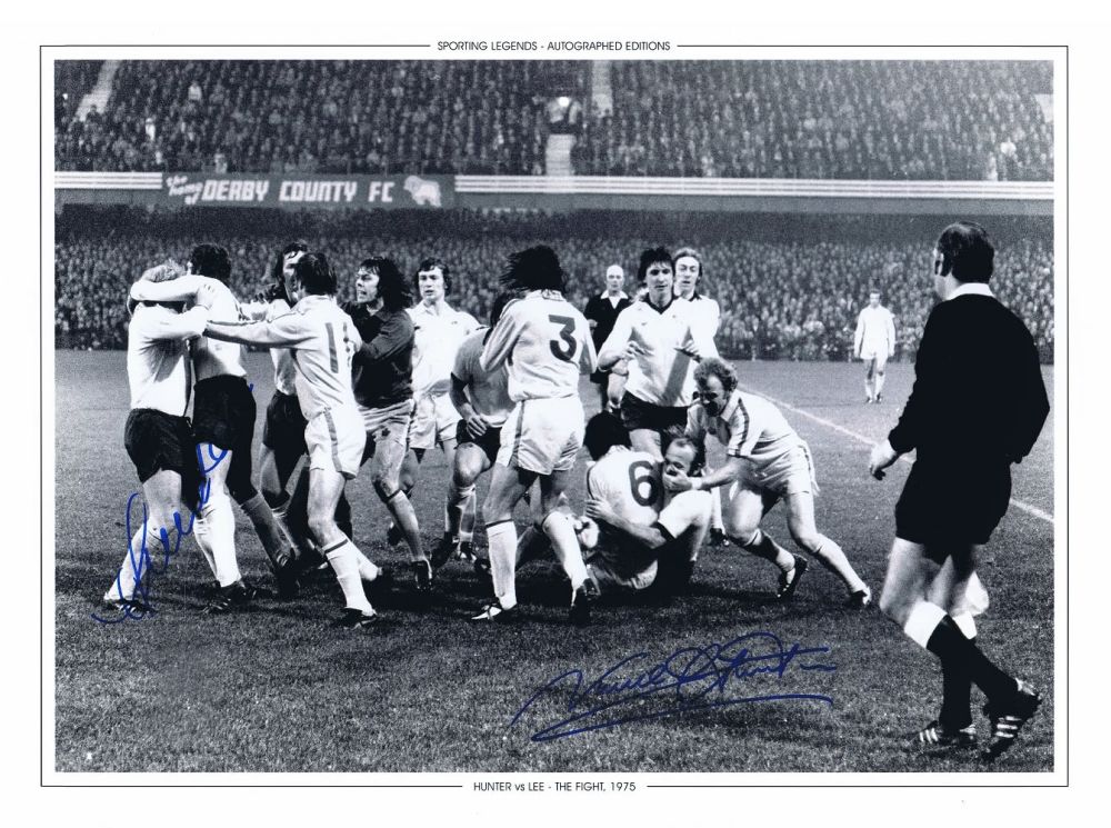Lot 327: Autographed Norman Hunter V Francis Lee 16 X...