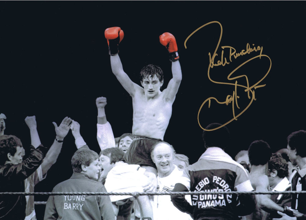 Lot 329: Autographed Barry Mcguigan 16 X 12 Photo Colour,...