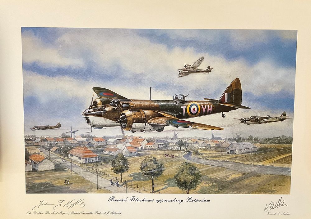 Lot 284: Kenneth Aitken Signed WW2 23 x 16 Colour...