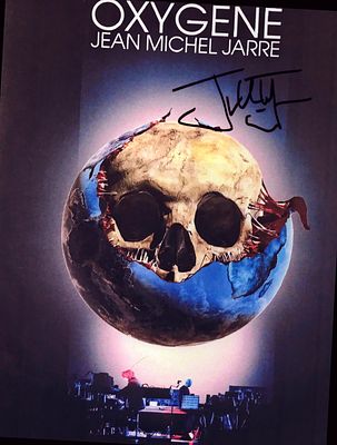Jean Michel Jarre signed 10x8inch promo photo.