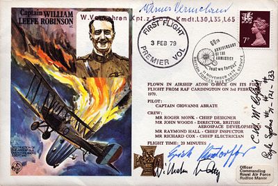 HA32 Capt. W. L. Robinson VC Signed Vermehren Zeppelin, 2 Luftwaffe, 1 USA Ace. Personally 