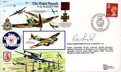 Wing Commander R.A.B. Learoyd VC Signed FDC The Major Assault 1940 date stamped 1990. Signed on 