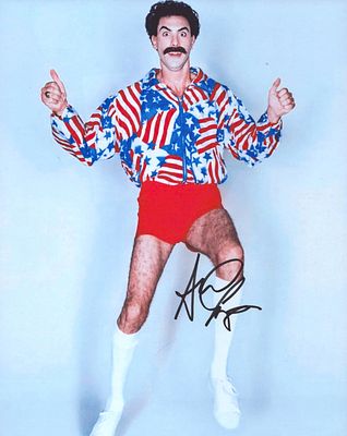 Sacha Baron Cohen signed 10x8inch colour photo.