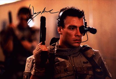 Jean Claude Van Damme signed 12x8inch colour photo.