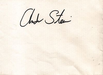 Andrew Stein signed envelope. He is an American politician and former City Council President 