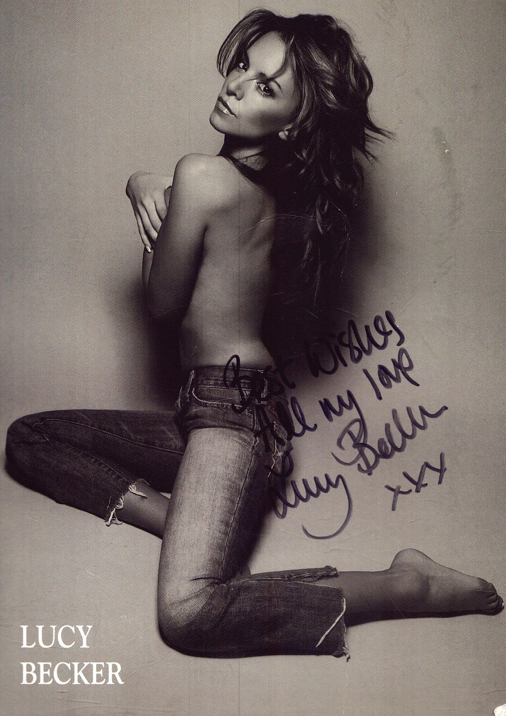 Lot 157: Lucy Becker signed black and white promo card.