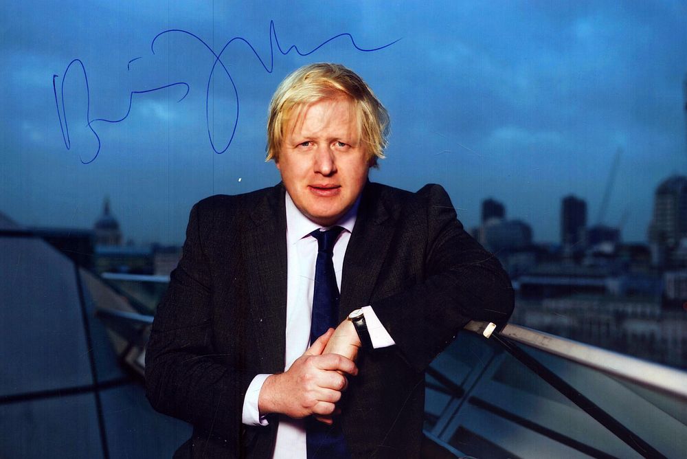 Lot 175: Boris Johnson signed coloured picture 9x6 inch.