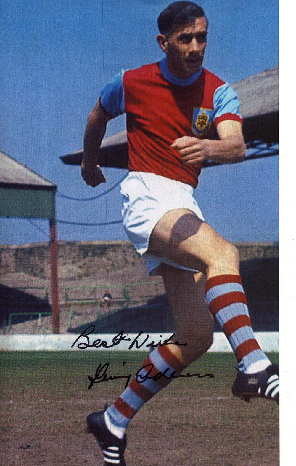 Lot 176: Jimmy Adamson signed coloured picture 12x8 inch.