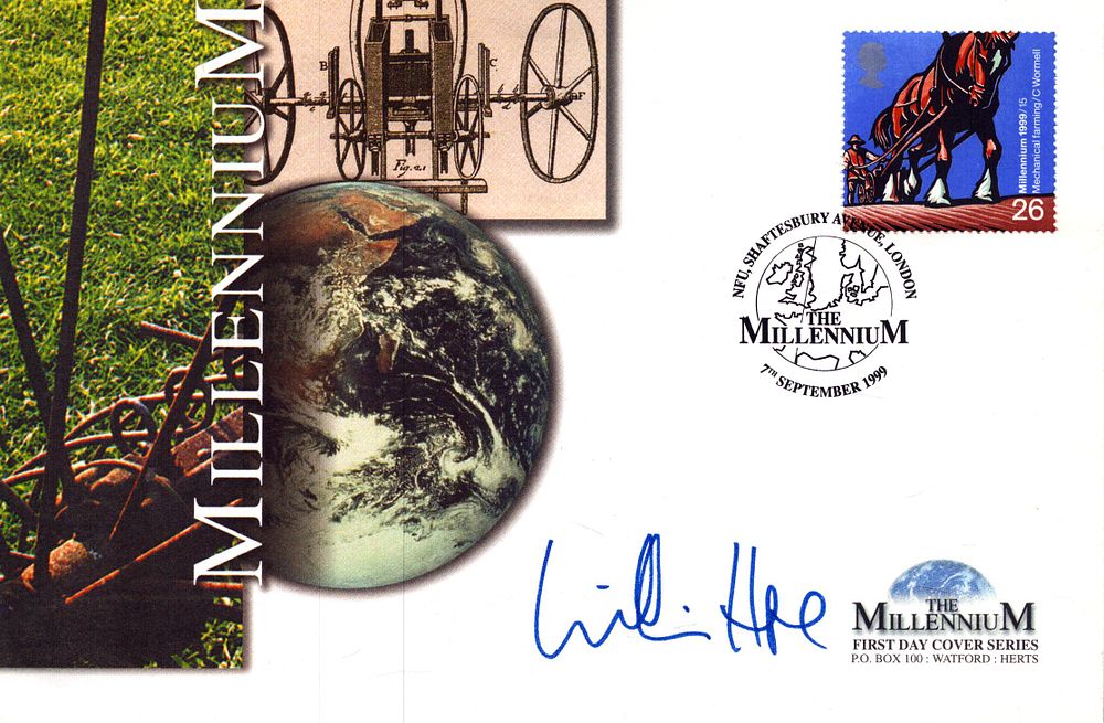 Lot 187: William Hague signed The Millennium FDC September 1999...