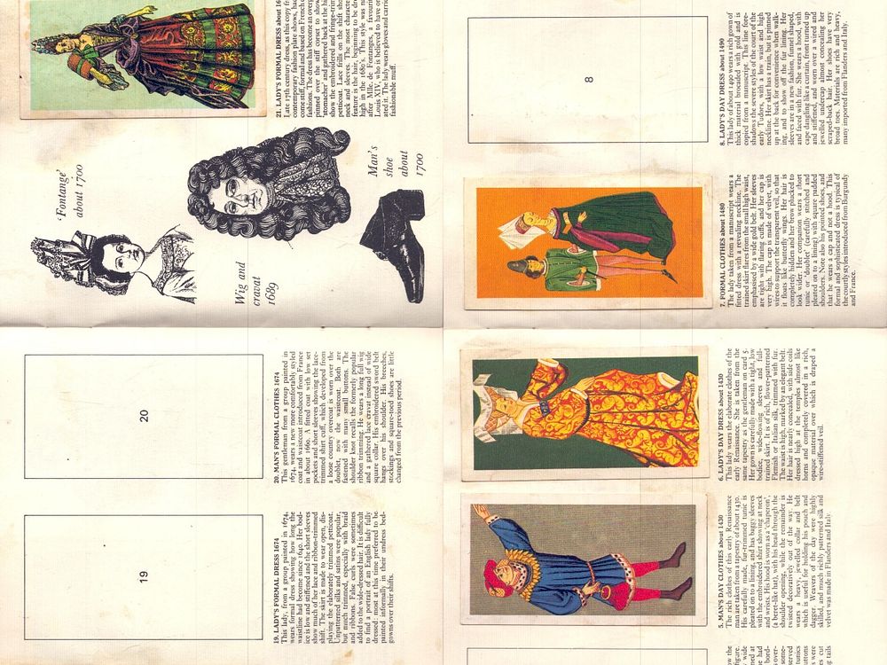 Lot 335: Album of British Costume Brooke Bond Picture Cards.