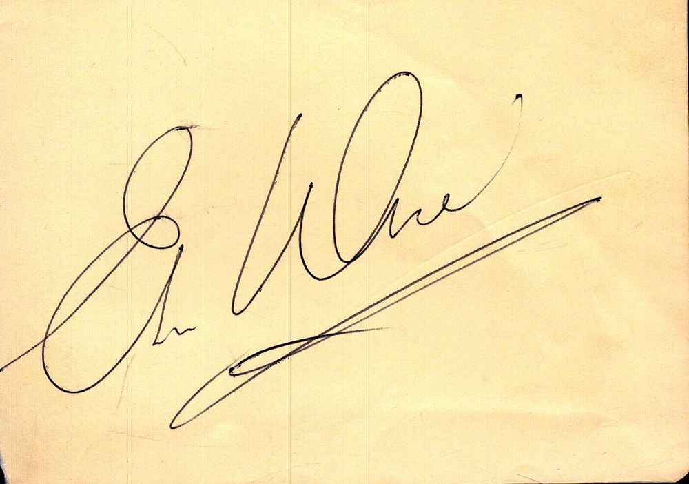 Lot 343: Ernie Wise signed signature piece.