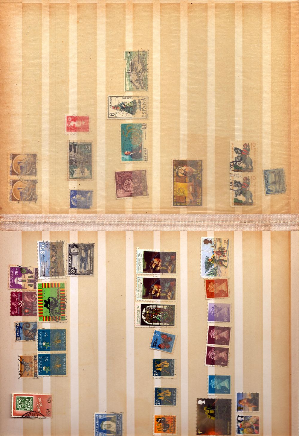 Lot 349: Stamp collection Stock book.