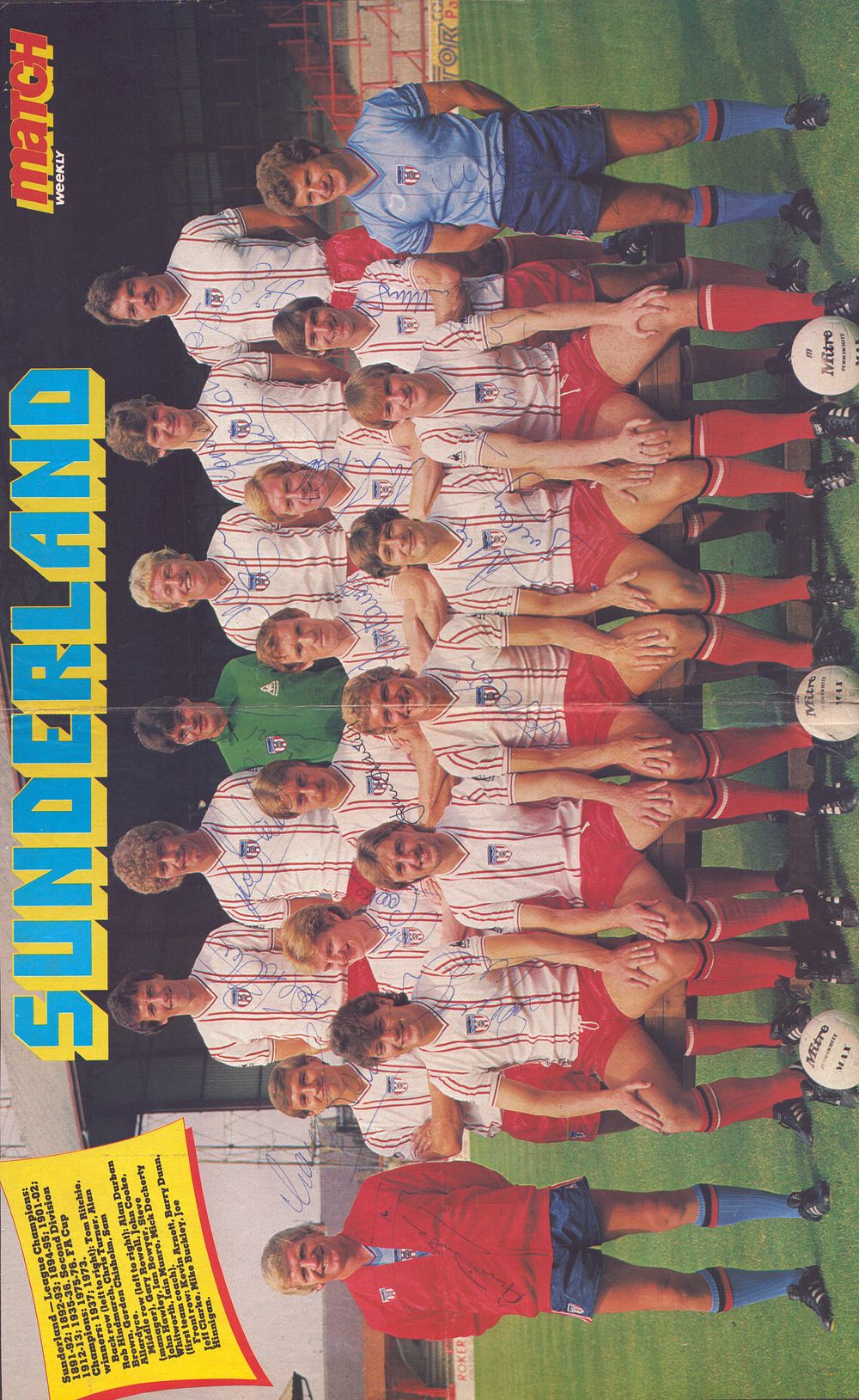 Lot 378: Multi signed Sunderland FC magazine colour photo. Signed...