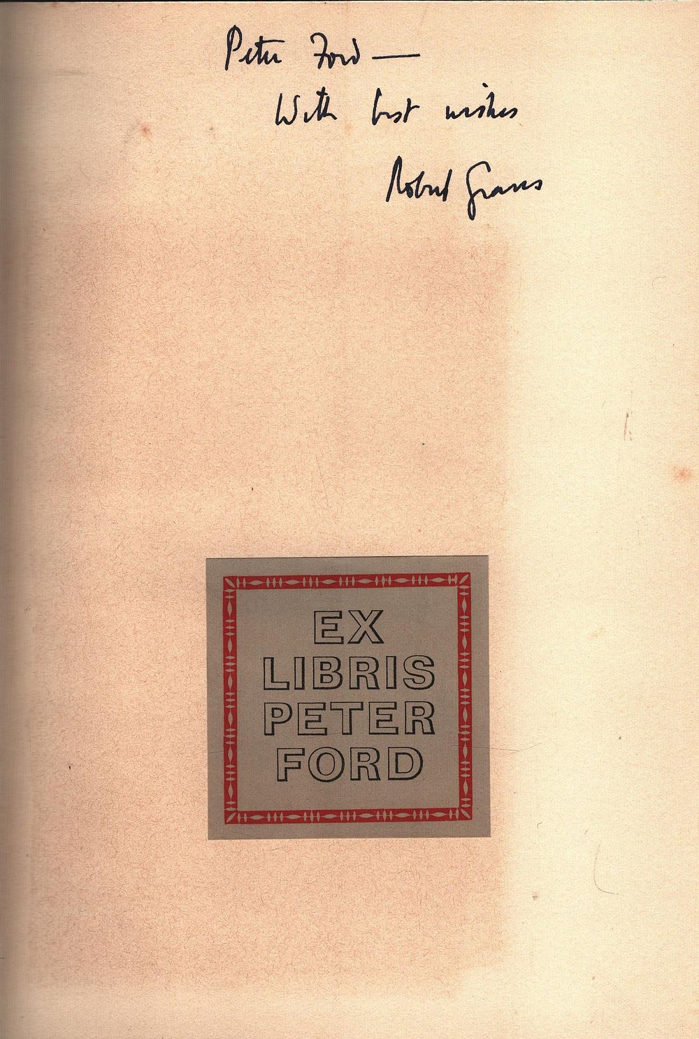 Lot 419: Robert Craves signed. Titled Robert Graves Collected Poems...