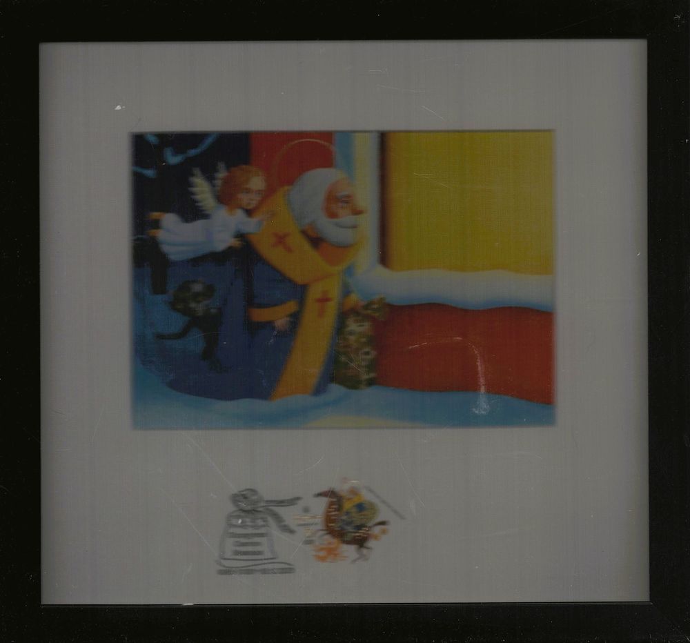 Lot 437: Colour Pictured St. Nicholas. Saint Nicholas Framed Stamp...