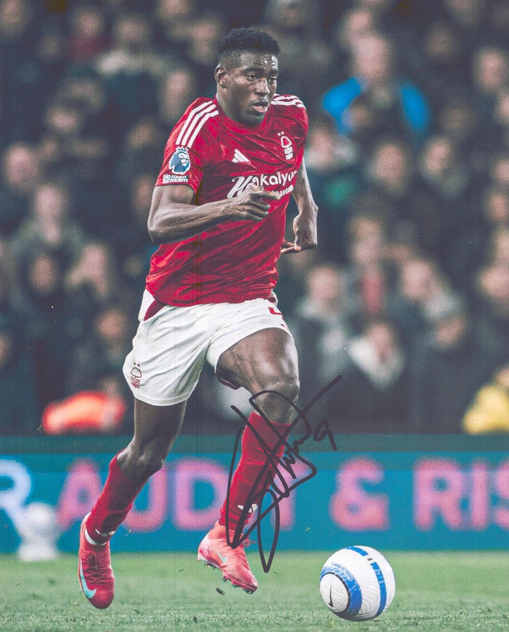 Lot 451: Taiwo Awoniyi signed coloured photo, 10x8inch.