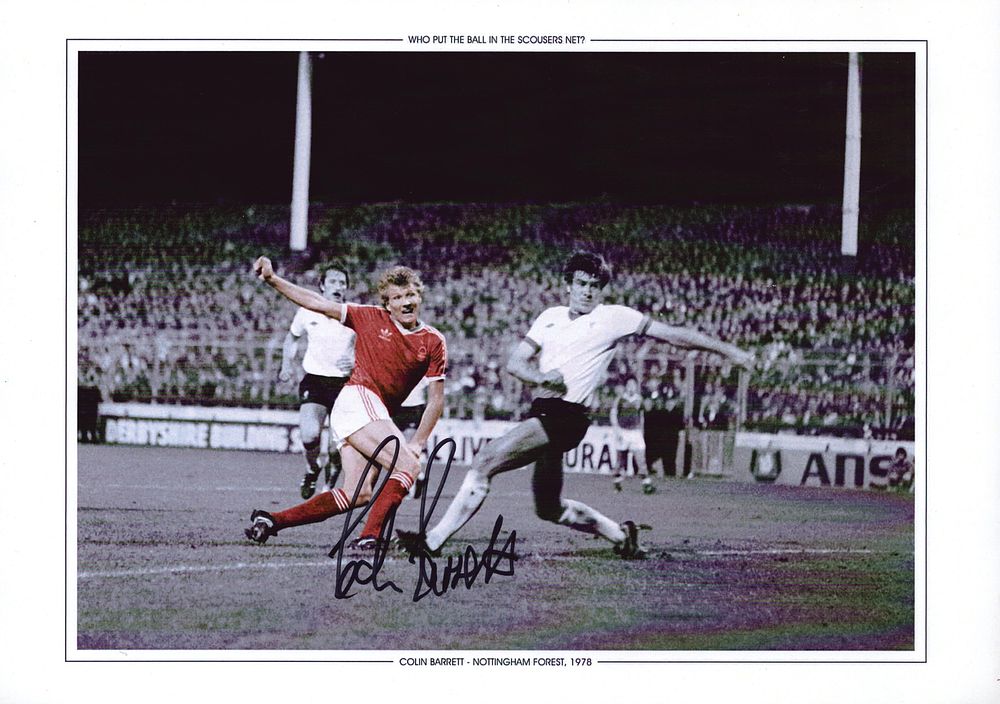 Lot 465: Colin Barrett Notting Forest 1978 signed colourised print...