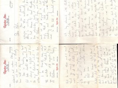 Margot Fonteyn four page letter to her close friend Robin Duff, wonderful ballet content.