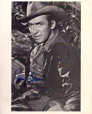 James Stewart signed black and white photo. 10x8inch.