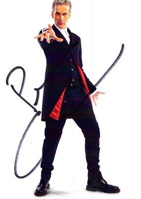 Peter Capaldi signed Doctor Who post card.