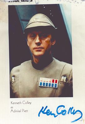 Kenneth Colley signed Star Wars Promo card.