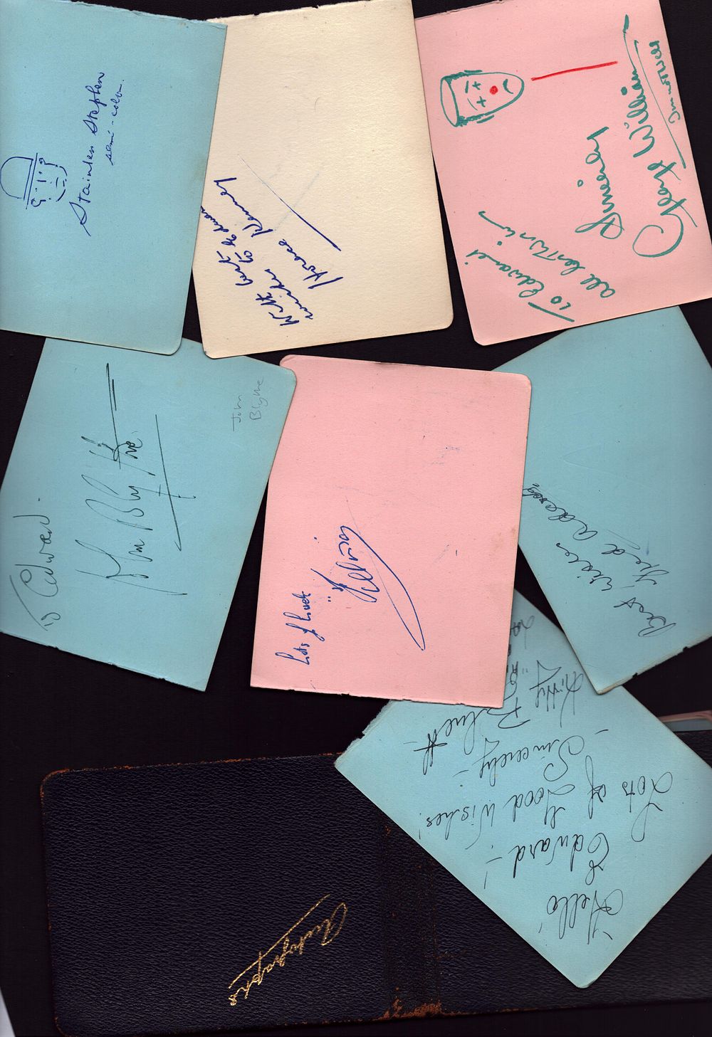 Lot 212: 1950's autograph book over 35 entertainment signature including...
