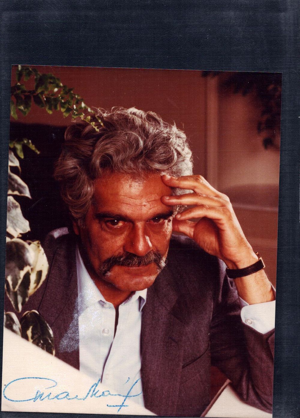Lot 213: Omar Sharif 5x4 inch signed colour photo.