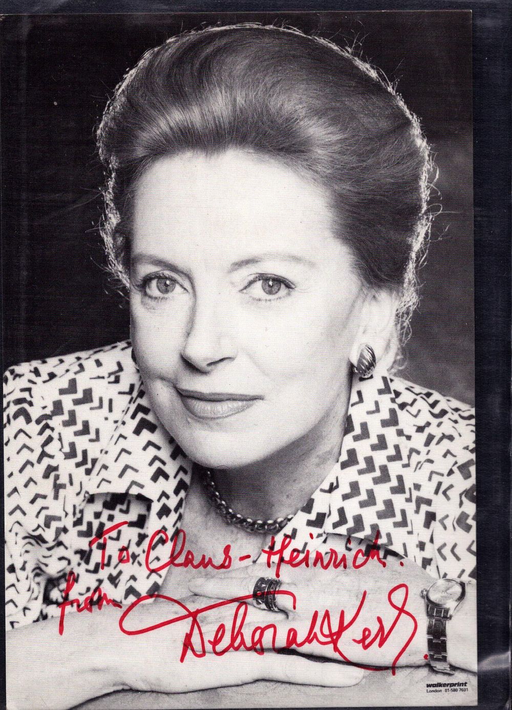 Lot 220: Deborah Kerr signed black and white photo 6x4...