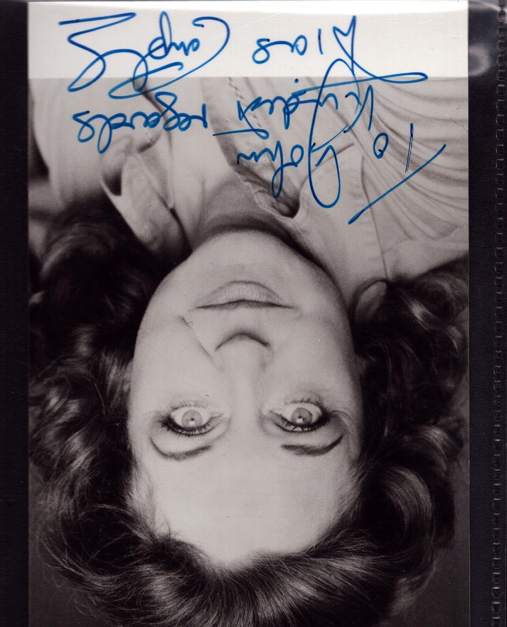 Lot 235: Diana Coupland signed black and white photo card...