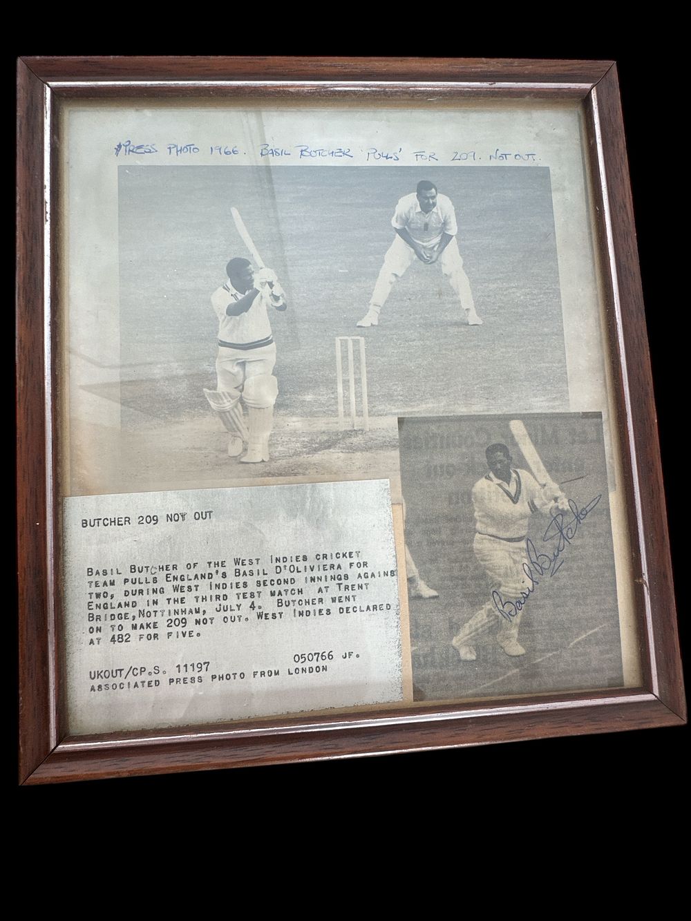 Lot 304: Basil Butcher signed vintage black and white press...
