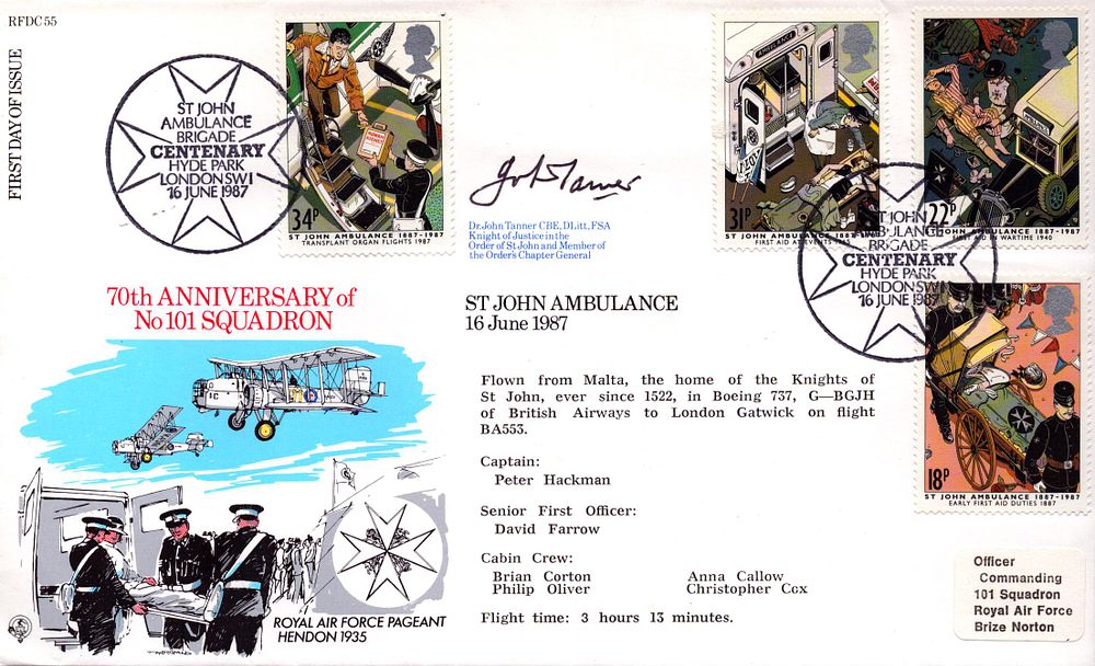 Lot 310: DR. John Tanner CBE signed FDC. C.E. Randle...