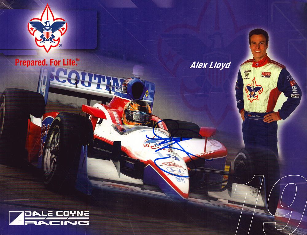 Lot 318: Alex Lloyd signed Dale Coyne Racing promo card,...