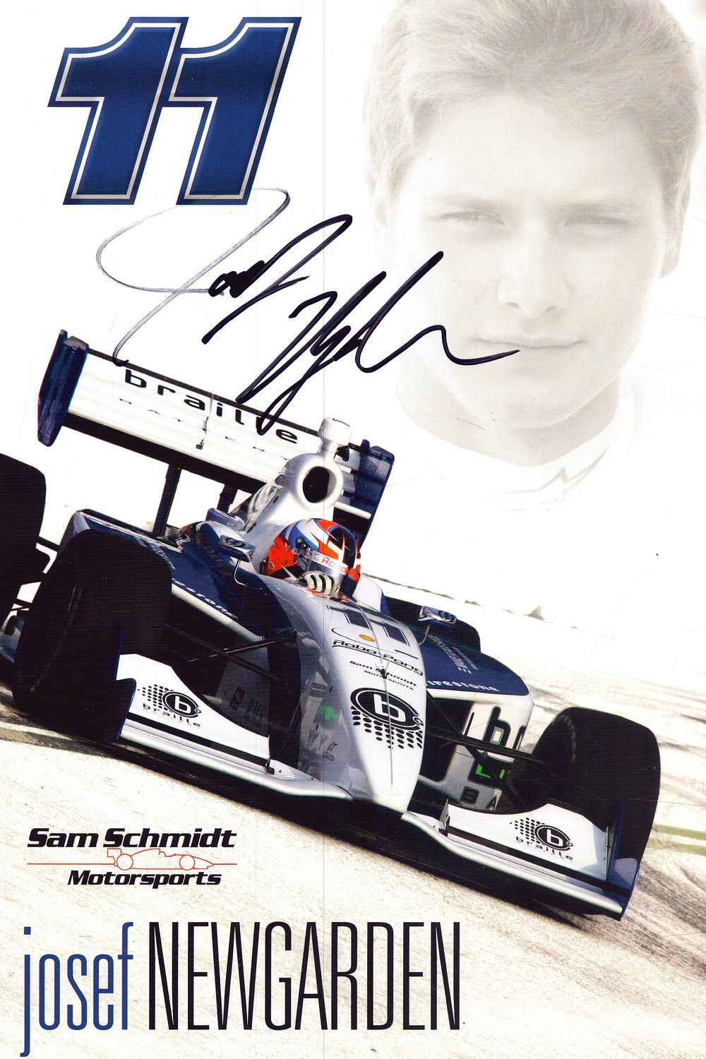 Lot 321: Josef Newgarden signed Sam Schmidt Motorsports racing promo...