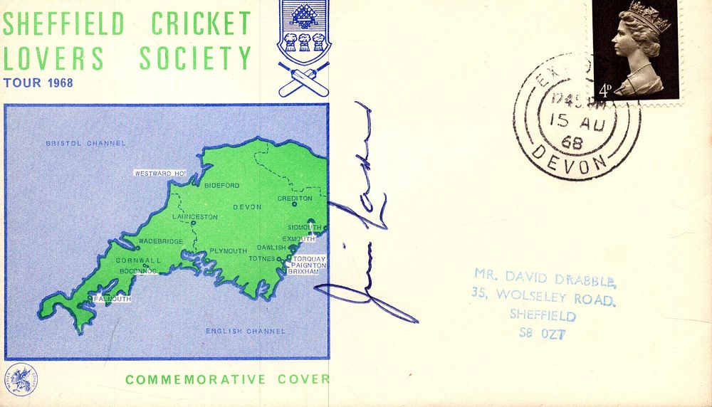 Lot 333: Jim Laker signed Sheffield Cricket Lovers Society tour...