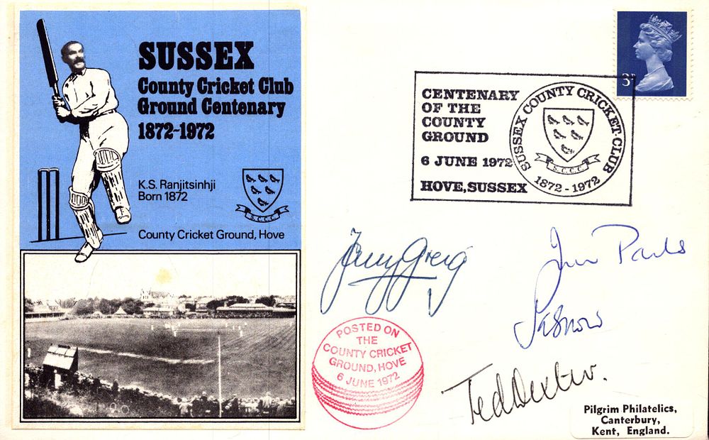 Lot 338: Tony Greig, John Snow, Ted Dexter and Jim...