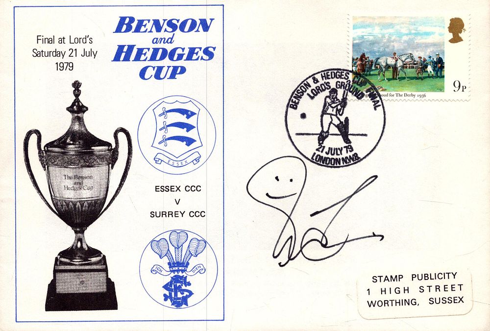 Lot 348: Ronnie Irani signed Bensen and Hedges Cup Essex...