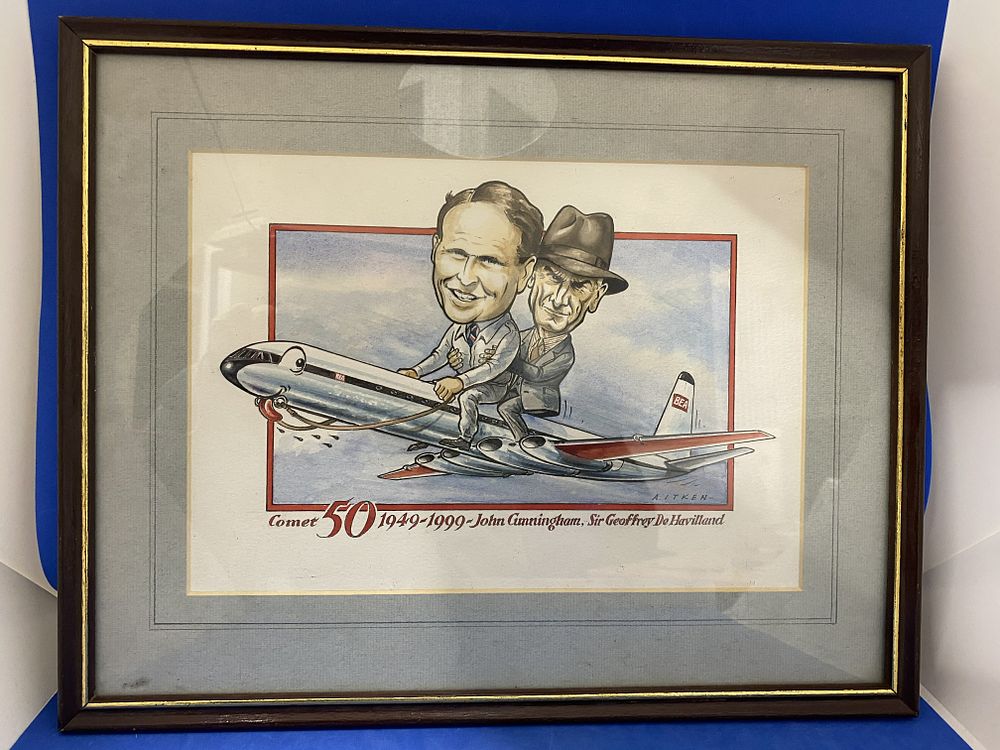 Lot 442: Ken Aitken original painting of John Cunningham and...