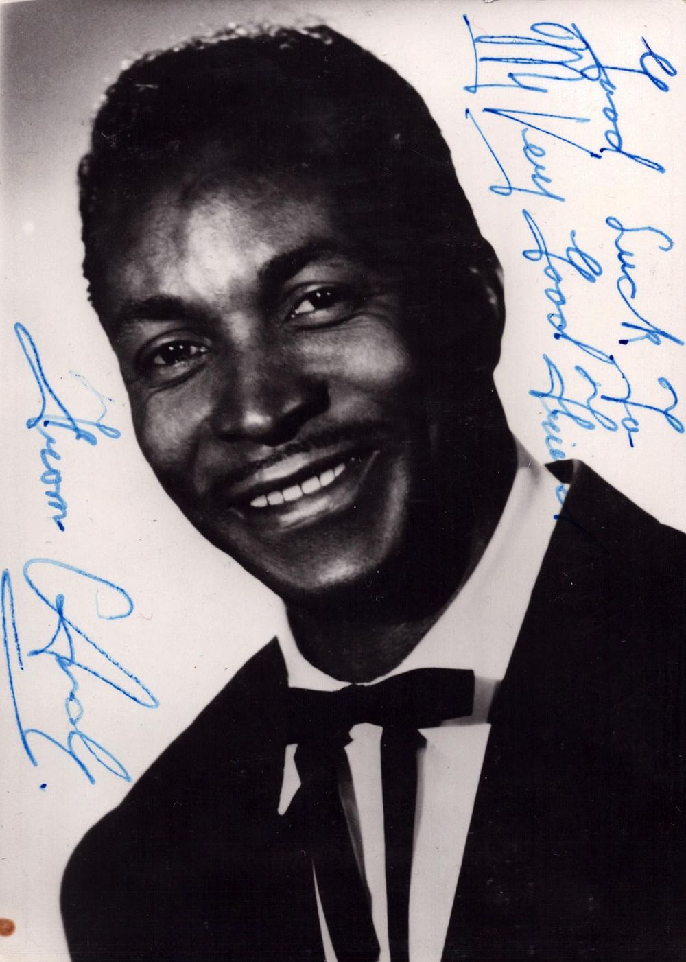 Lot 445: Andy Anderson signed 'Andy' black and white photo...