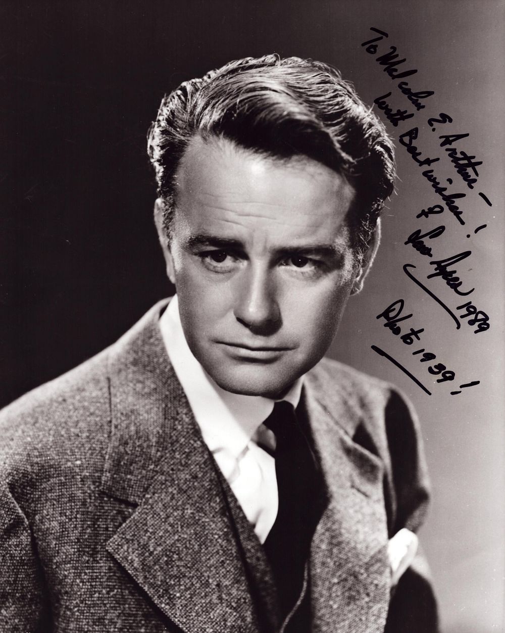 Lot 531: Lew Ayres signed 10x8inch black and white photo.