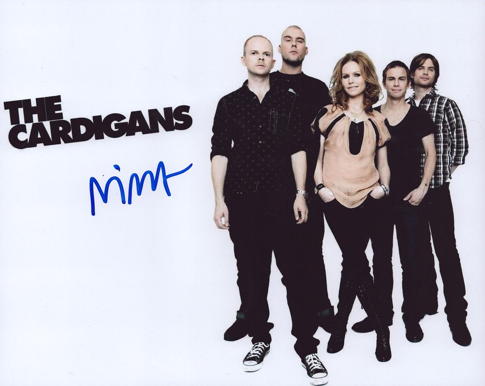 Lot 539: Nina Persson signed 10x8inch The Cardigans colour promo...