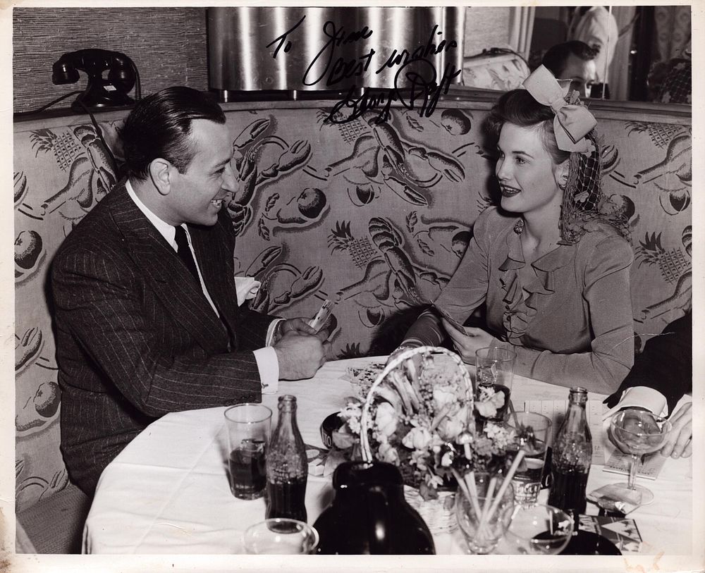 Lot 585: George Raft signed 10x8inch vintage black and white...