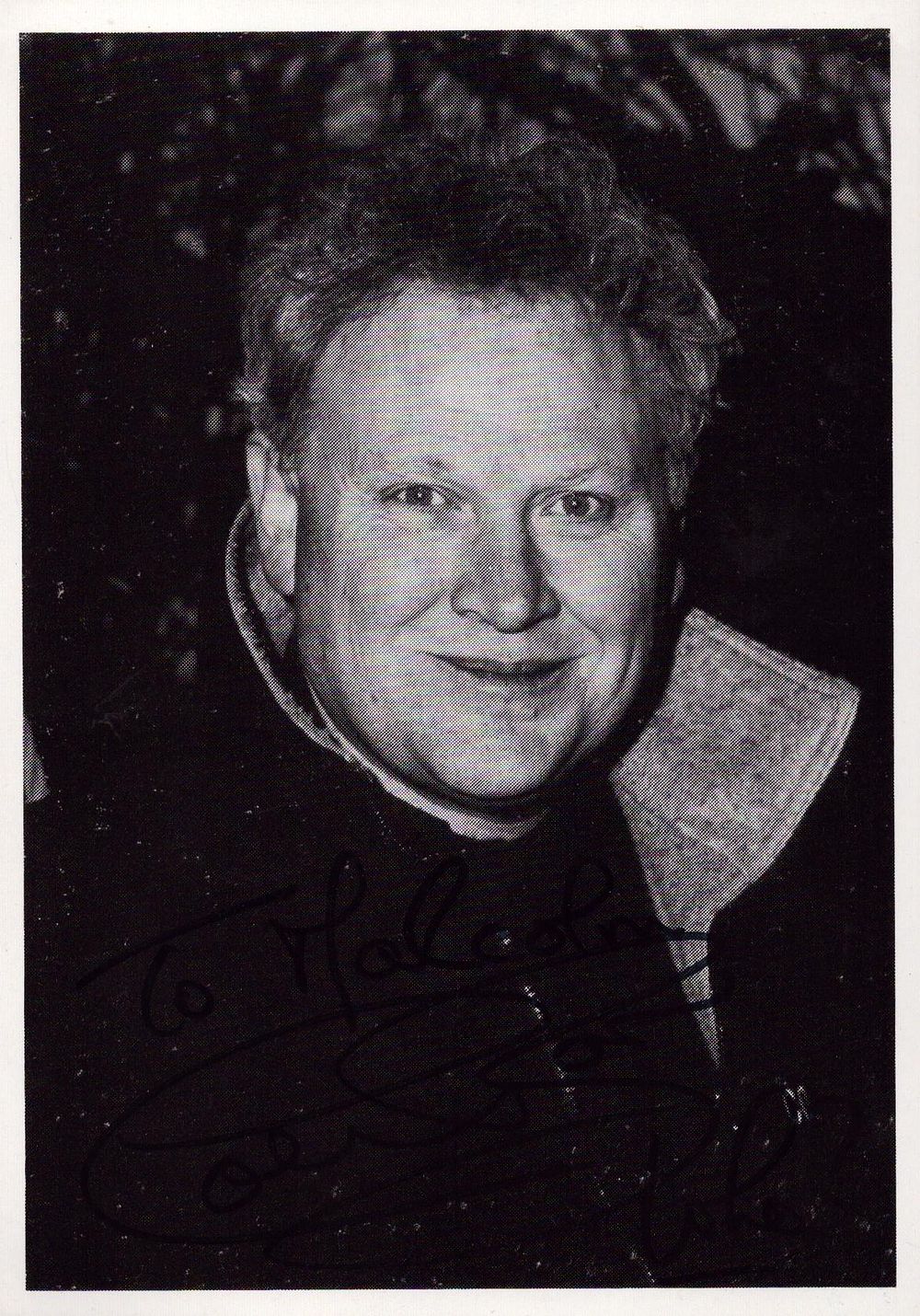 Lot 596: Colin Baker signed 6x4inch black and white photo.