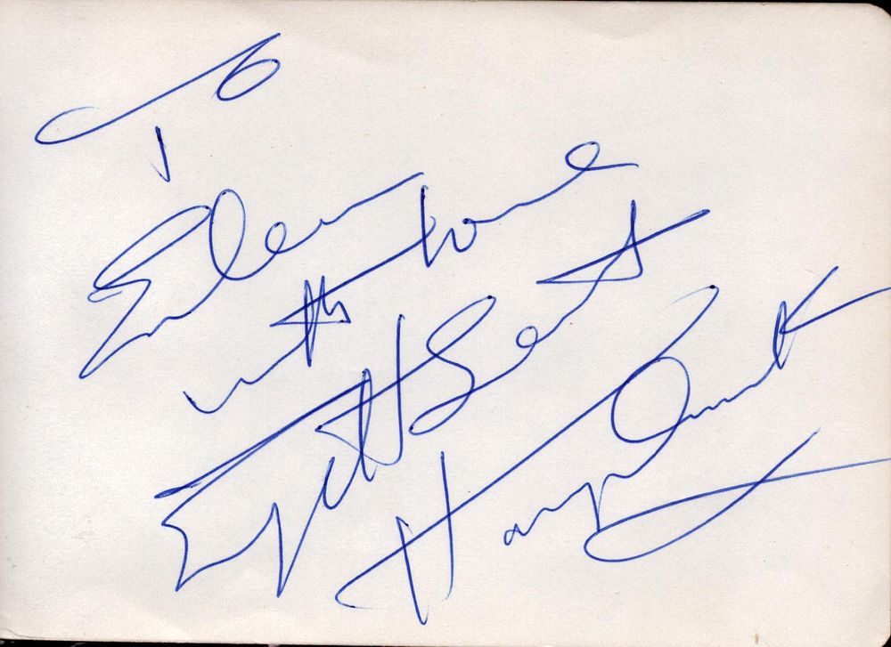 Lot 599: Englebert Humperdinck signed 5x4inch album page.