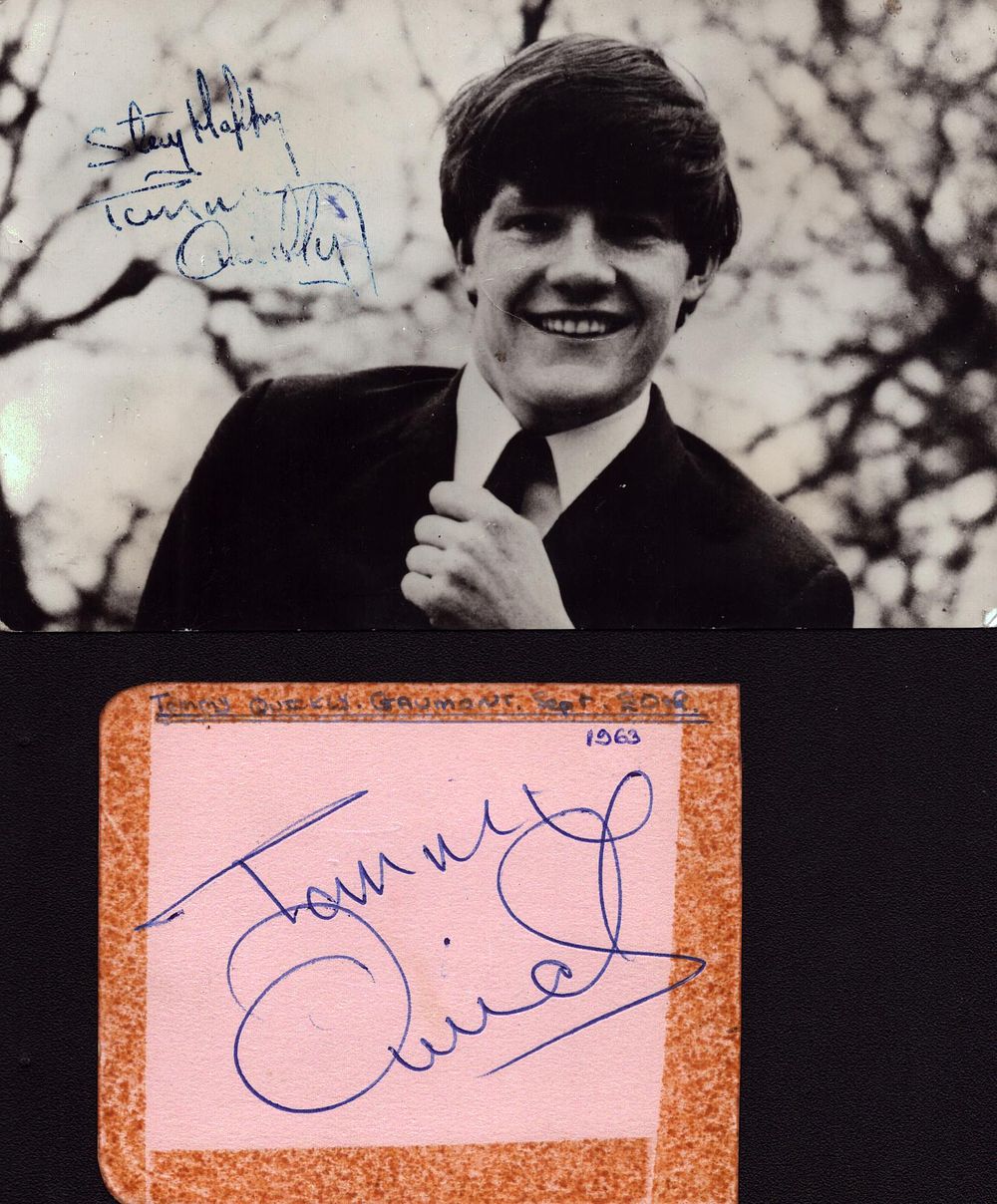 Lot 603: Tommy Quickly signed 6x4inch black and white photo...
