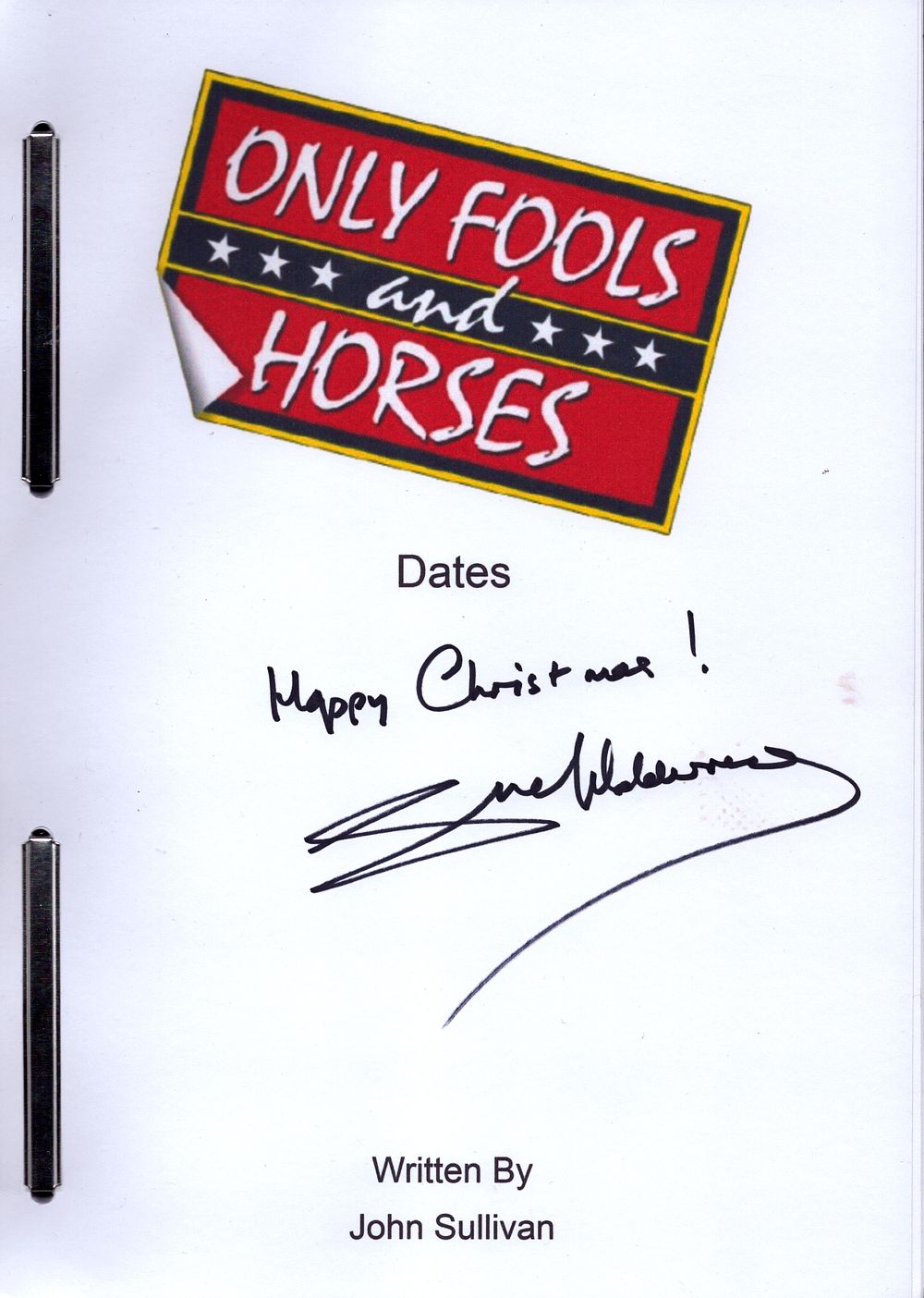 Lot 608: Sue Holderness signed Only Fools and Horses script...