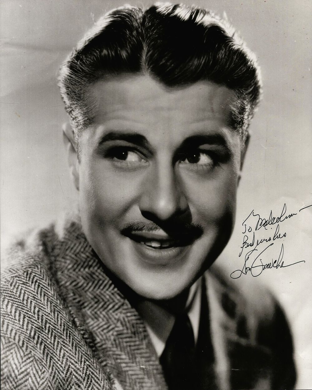 Lot 420: Don Ameche signed 10x8 inch black & white...
