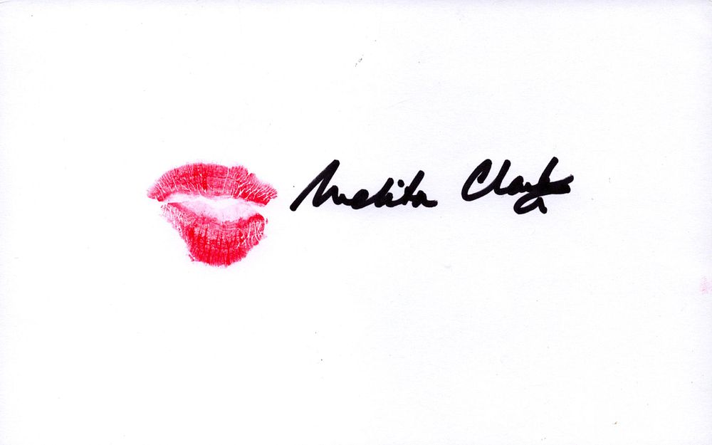 Lot 206: James Bond Melita Clark signed white card with...
