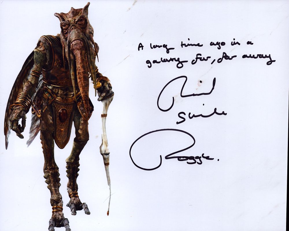 Lot 219: Star Wars Richard Stride as Poggle signed rare...
